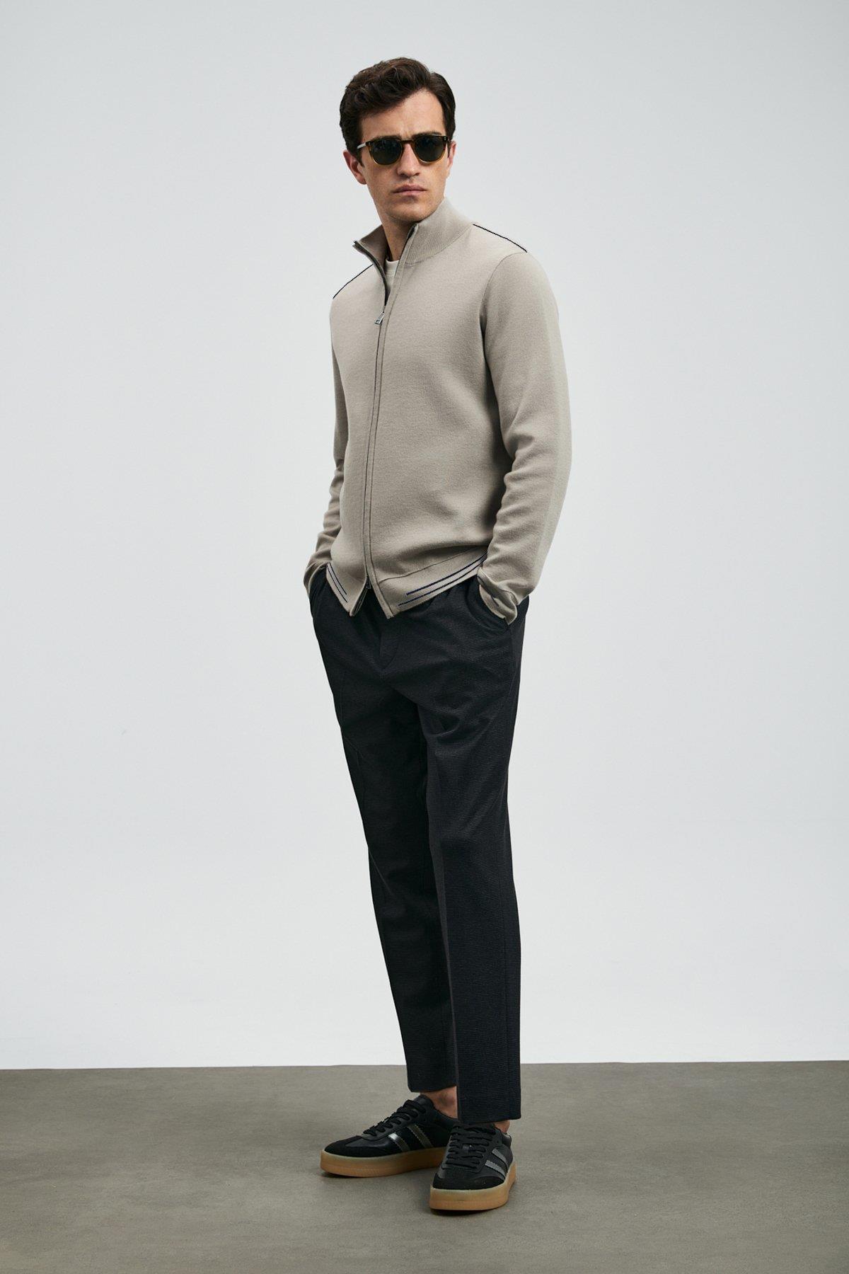 Lufian Troy Erkek Hırka Bej