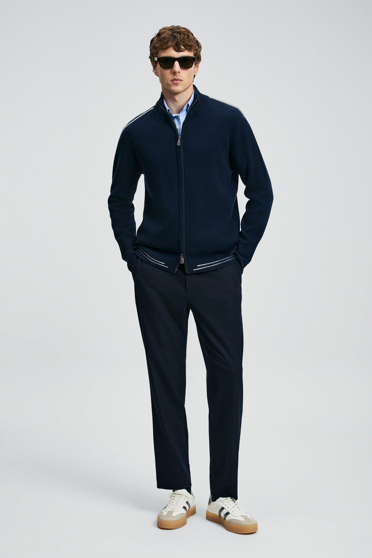 Lufian Troy Erkek Hırka Lacivert