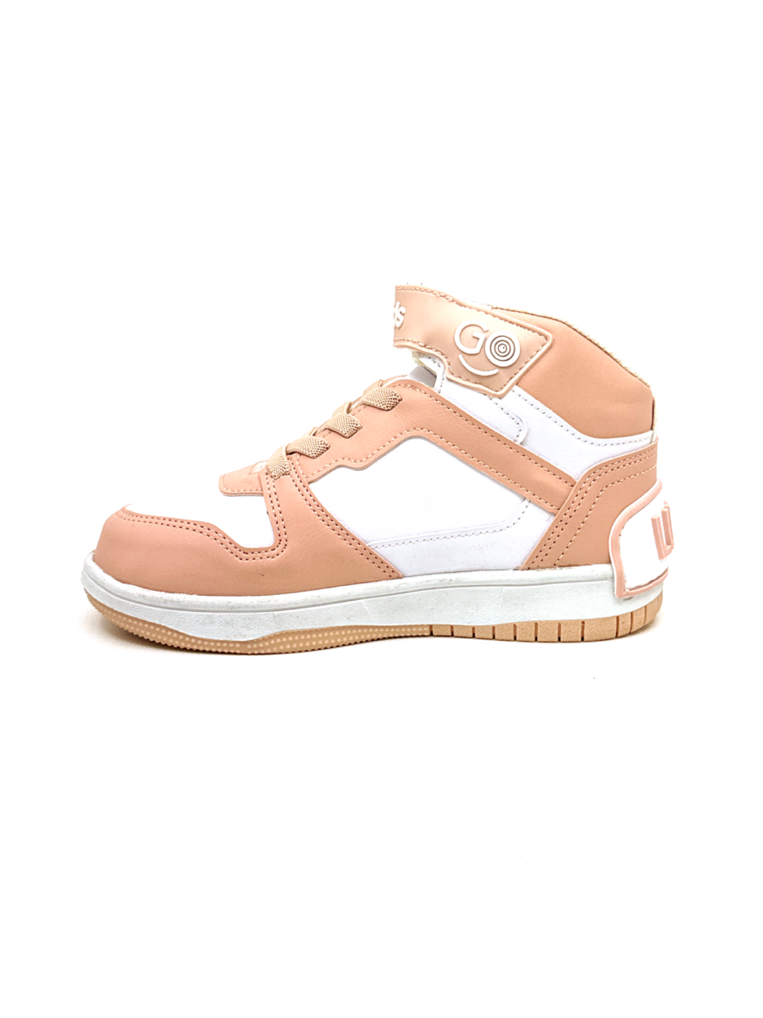 LUGO 2023 Pudra Beyaz Ortopedik Boğazlı Çocuk Sneaker Ayakkabı