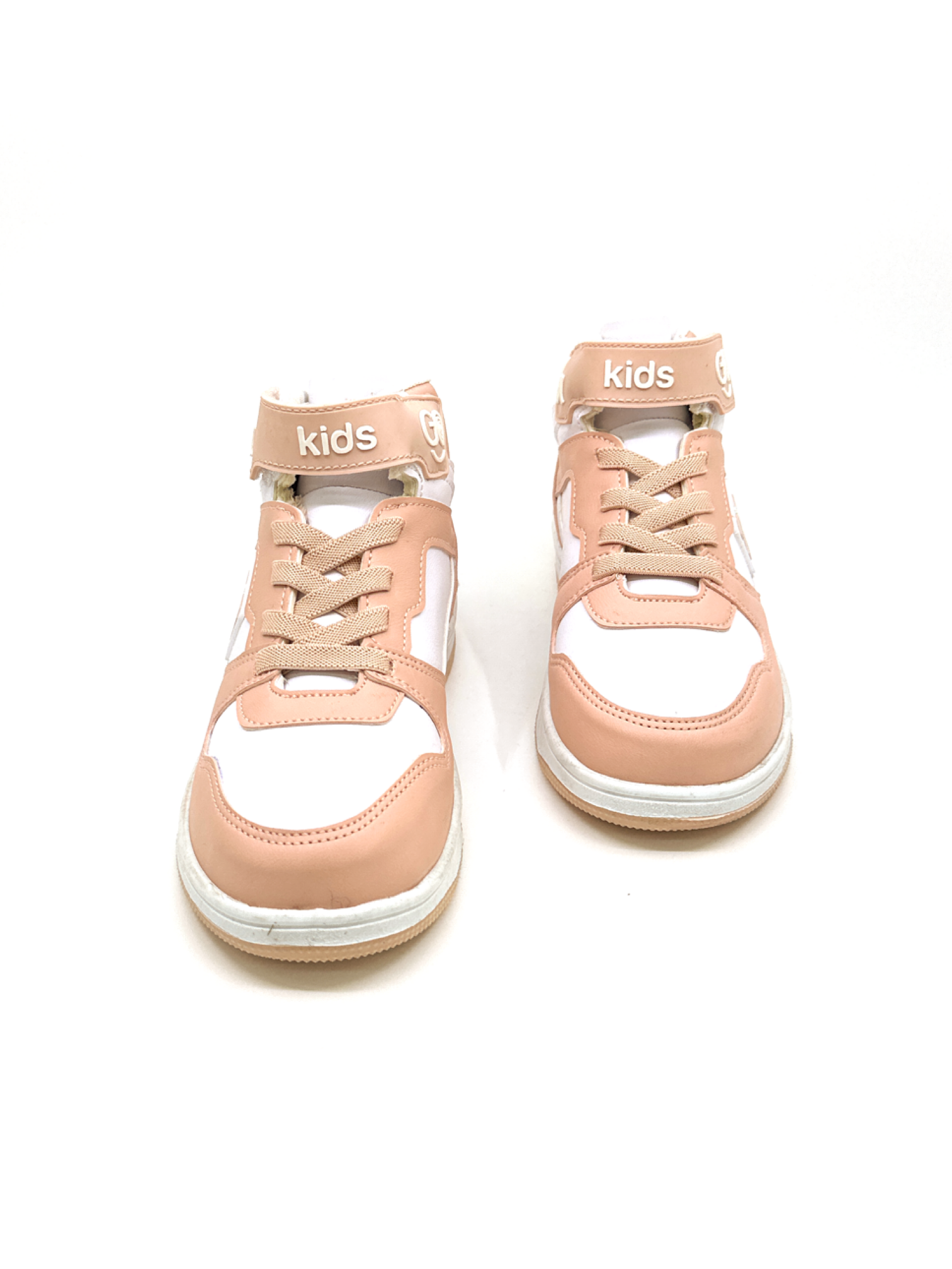 LUGO 2023 Pudra Beyaz Ortopedik Boğazlı Çocuk Sneaker Ayakkabı