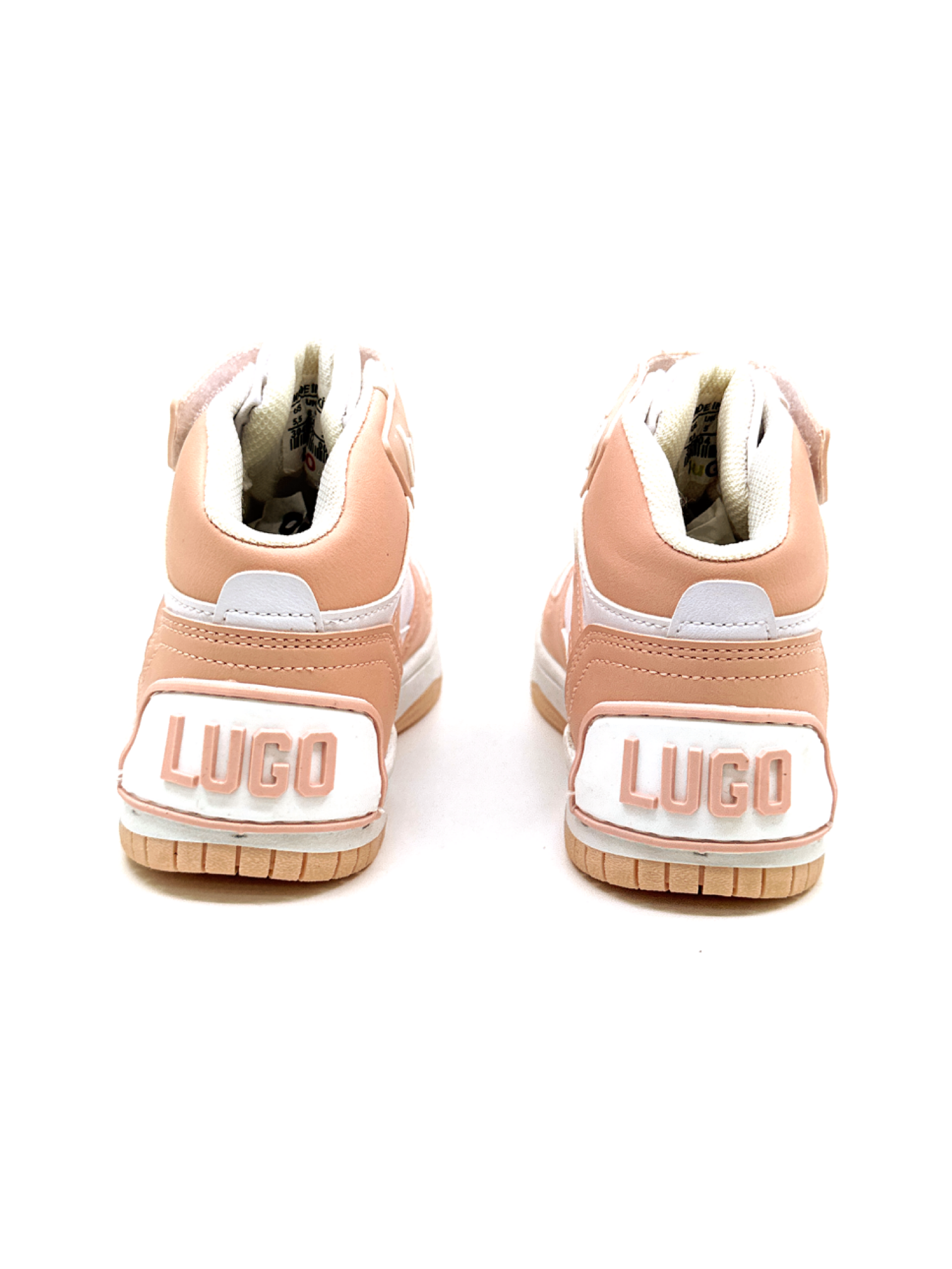 LUGO 2023 Pudra Beyaz Ortopedik Boğazlı Çocuk Sneaker Ayakkabı