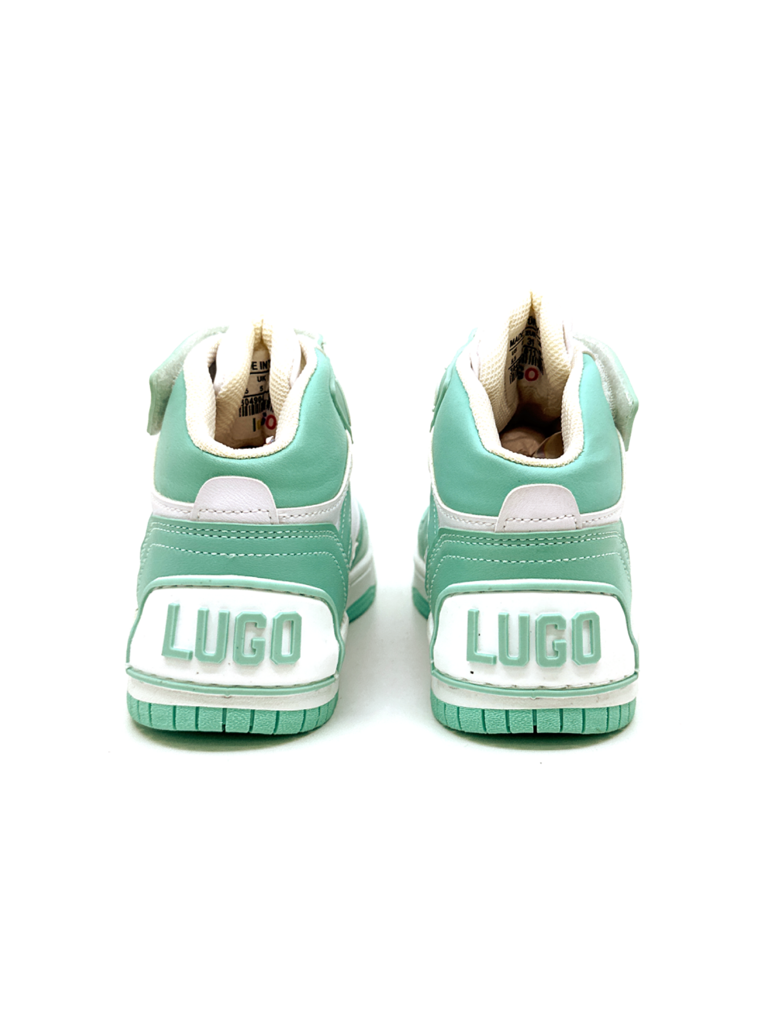 LUGO 2023 Saks Yeşil Beyaz Ortopedik Boğazlı Çocuk Sneaker Ayakkabı