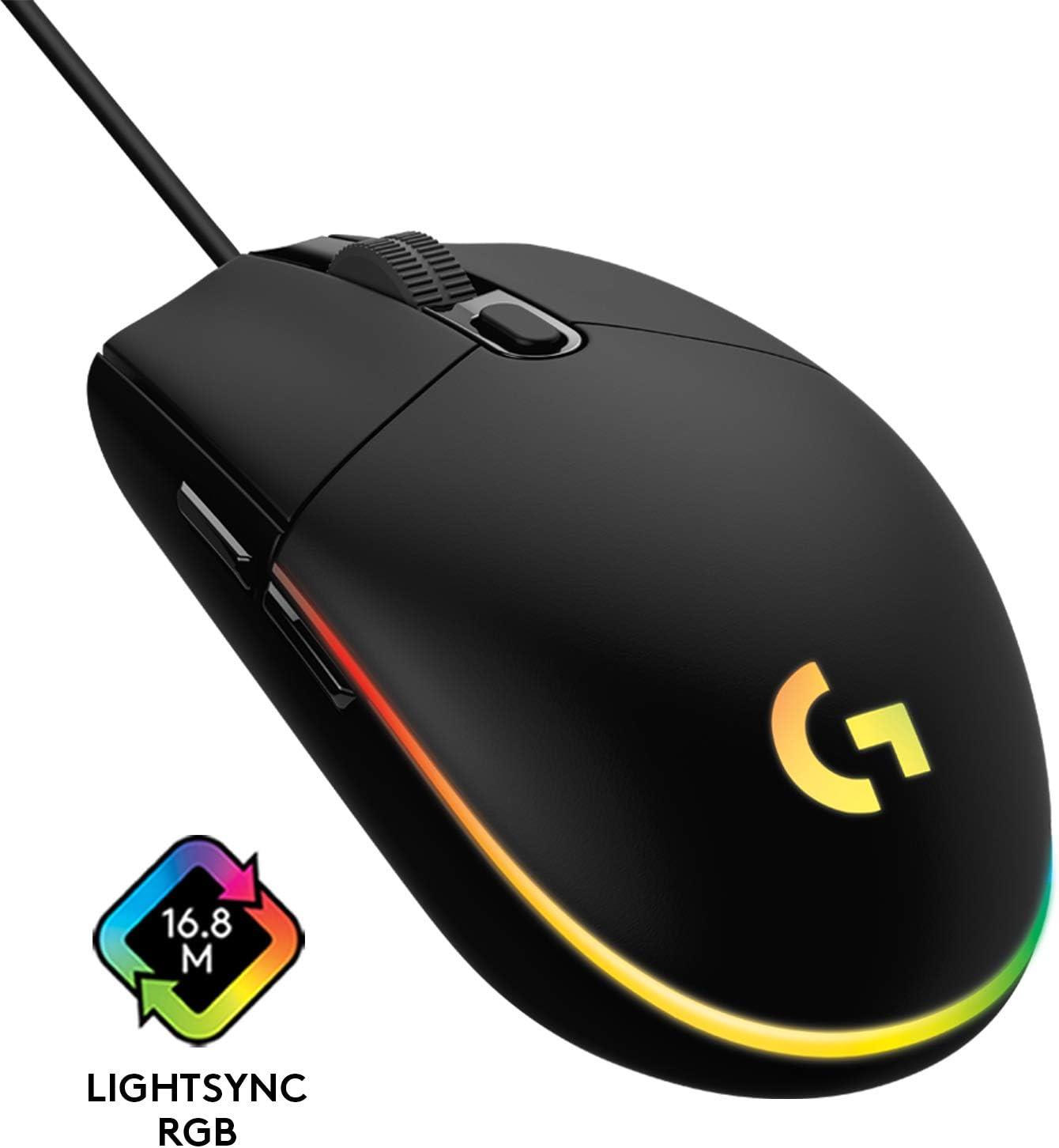 LogitechLogitech G102 LightSync Black 8000DPI 6 Tuş Optik RGB Siyah Kablolu Gaming (Oyuncu) Mouse 910-005823 