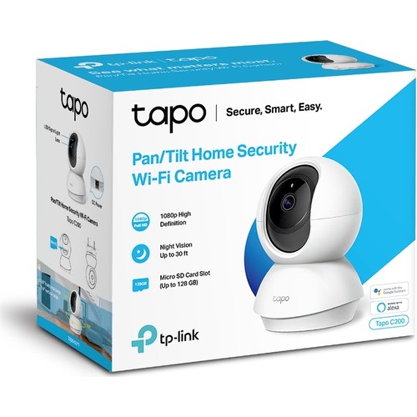 TP-LinkTP-Link Tapo C200 Full HD 1080p Gece Görüşlü 128GB Micro SD Destekli Wi-Fi Kamera
