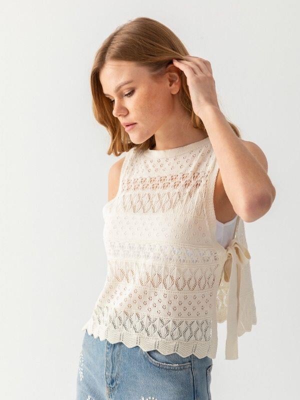 Ajurlu Süveter Triko Panço 171710