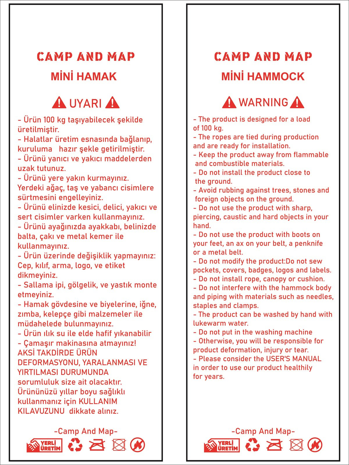 Mini HamakCAMPANDMAPMini Hamak Siyah