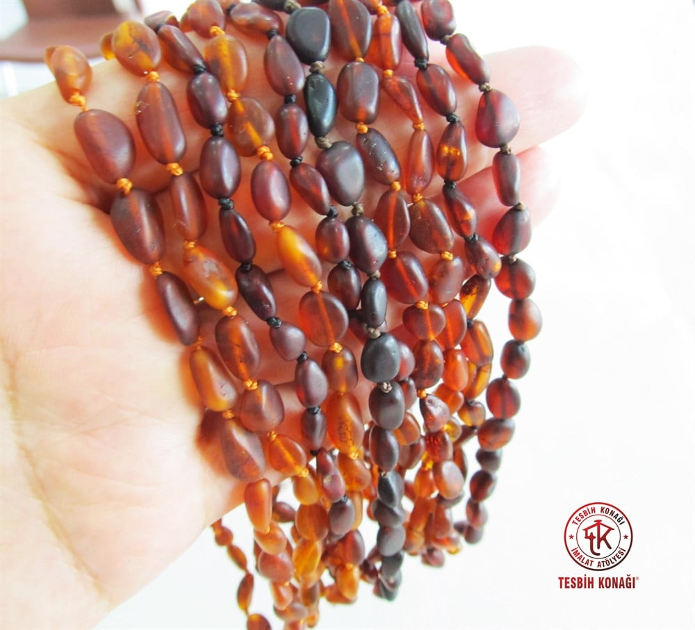 Damla Kehribar Bebek Kolye