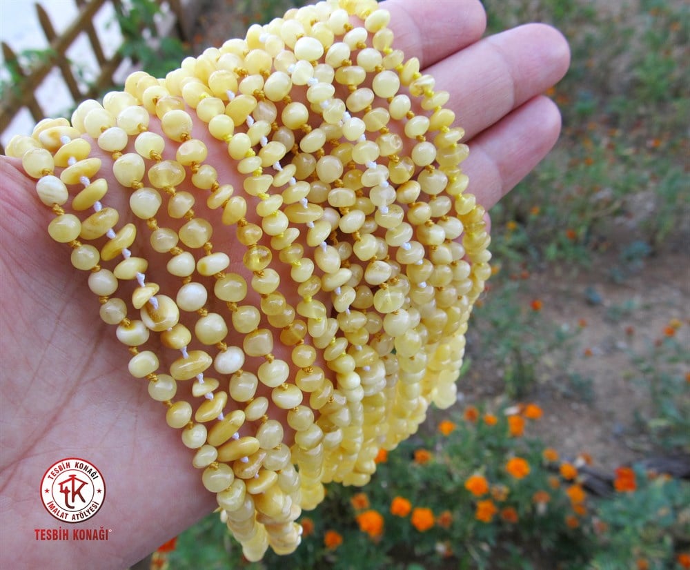 Damla Kehribar Bebek Kolye