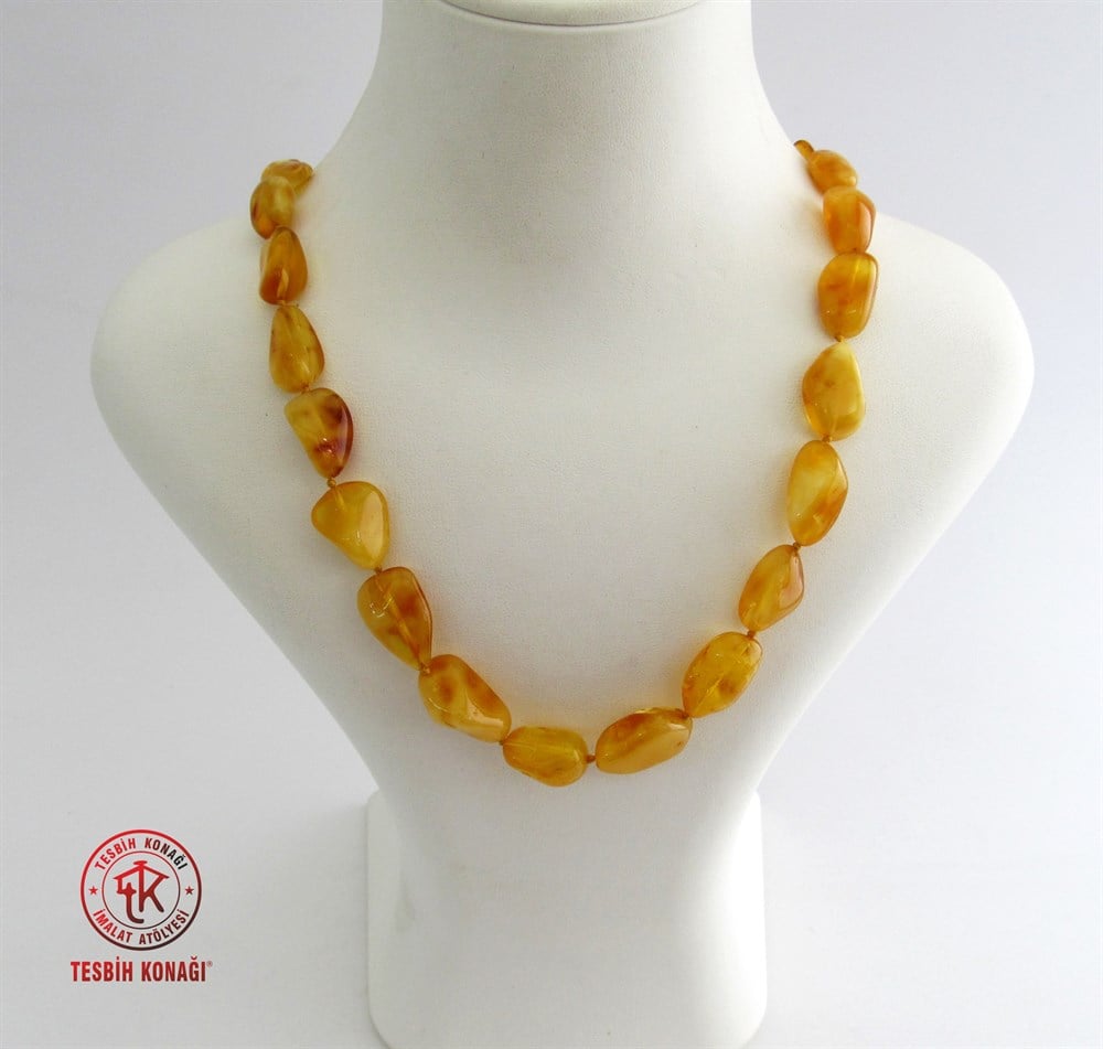 Damla Kehribar Kolye