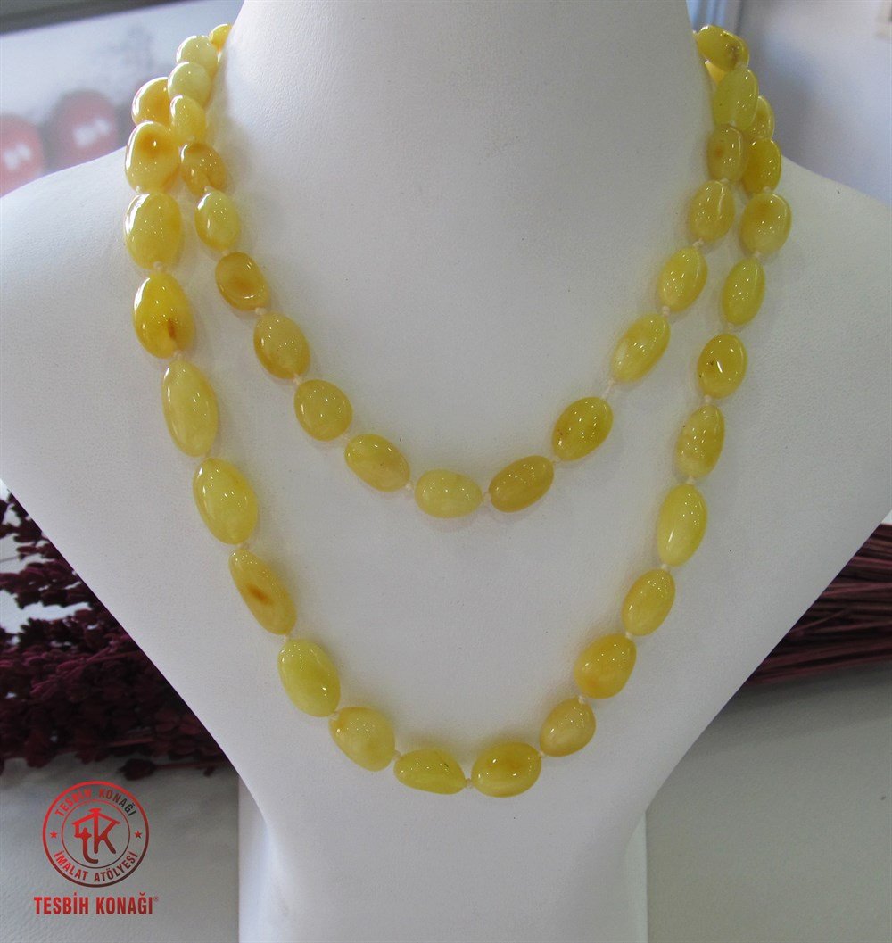 Damla Kehribar Kolye