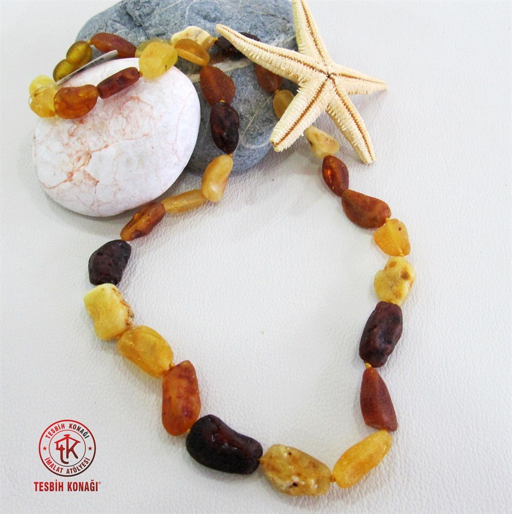 Damla Kehribar Kolye