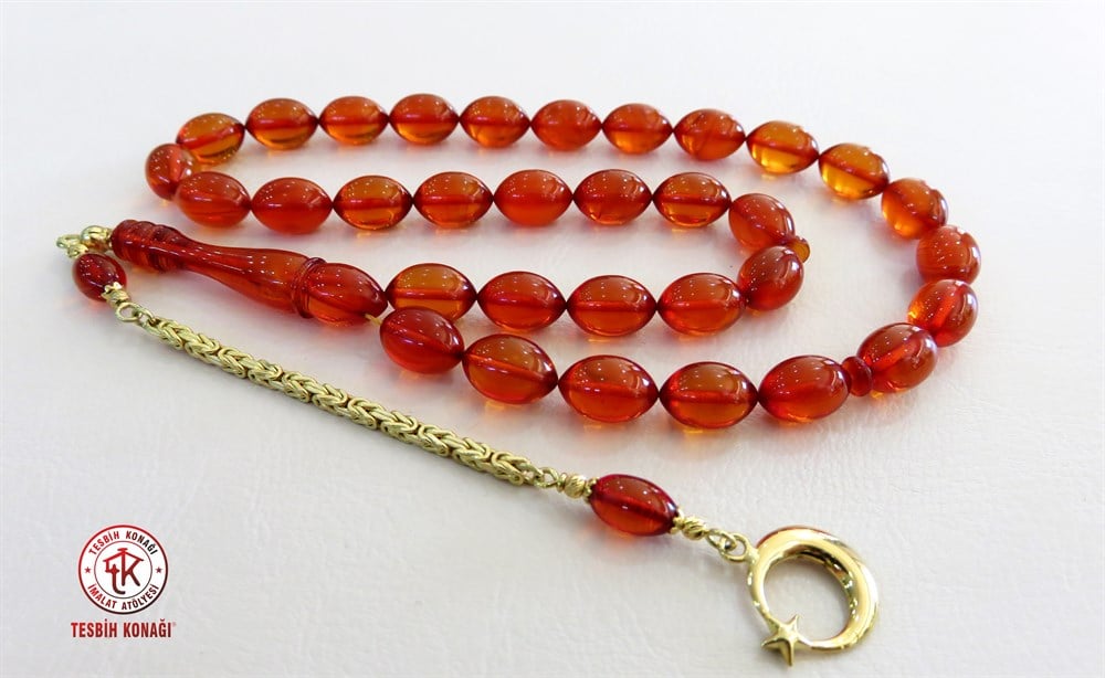 Sıkma Kehribar Tesbih