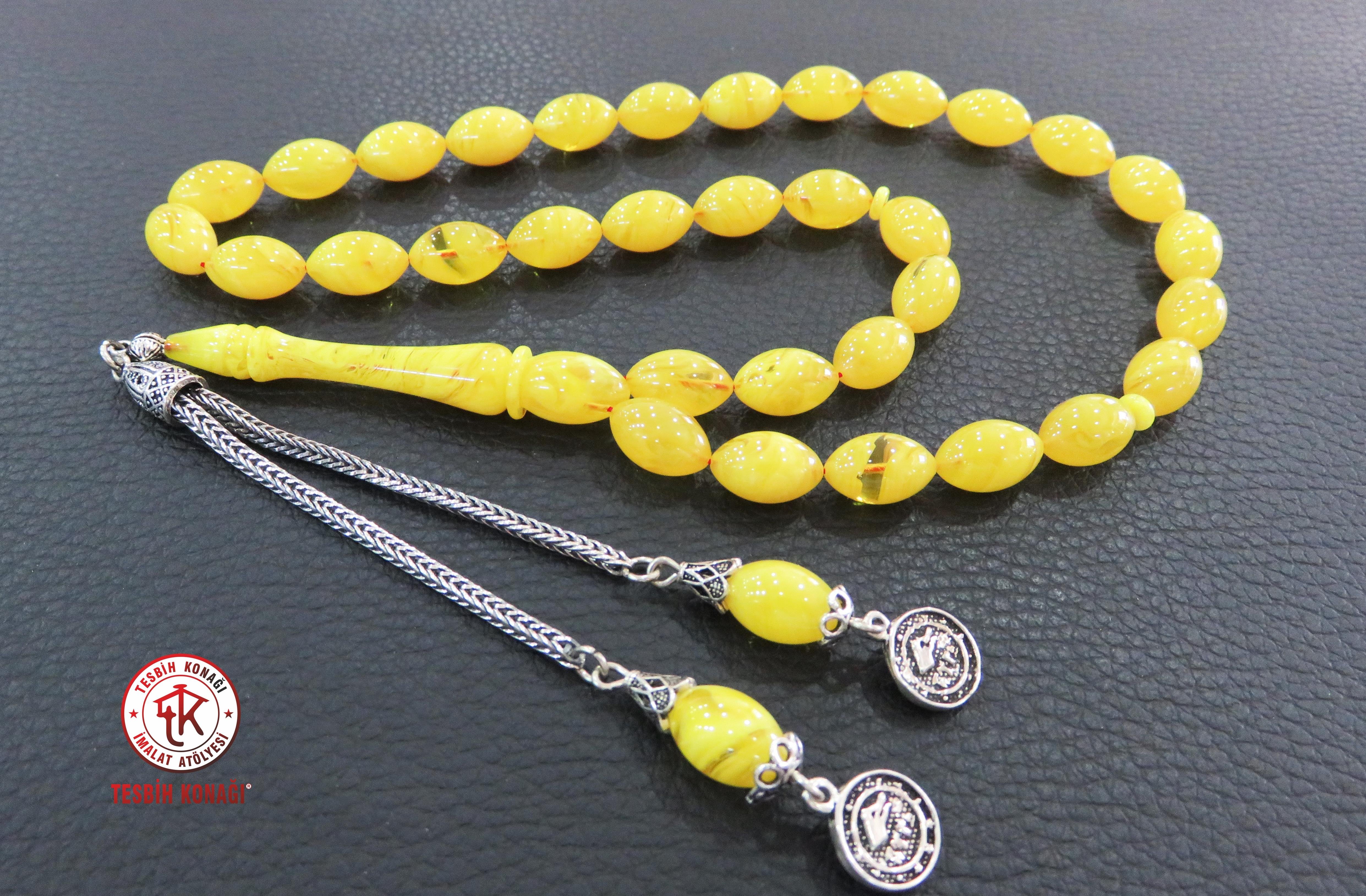 Sıkma Kehribar Tesbih