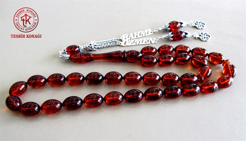 Sıkma Kehribar Tesbih