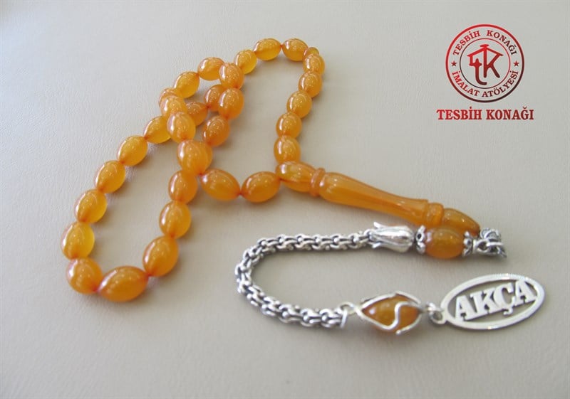 Sıkma Kehribar Tesbih