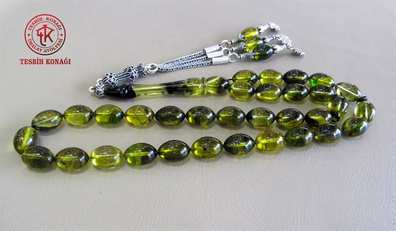 Sıkma Kehribar Tesbih