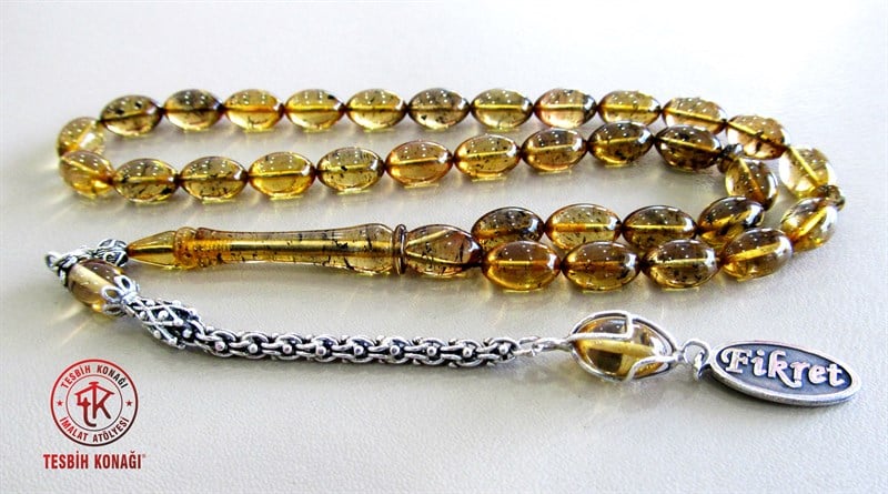 Sıkma Kehribar Tesbih