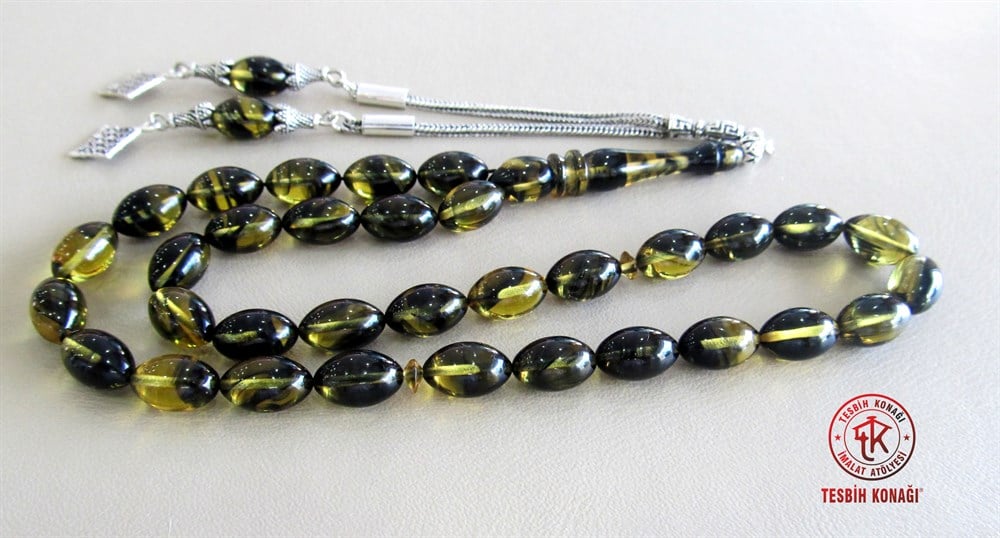 Sıkma Kehribar Tesbih