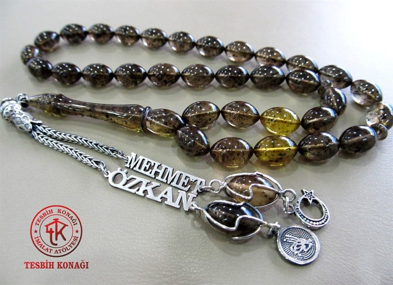 Sıkma Kehribar Tesbih