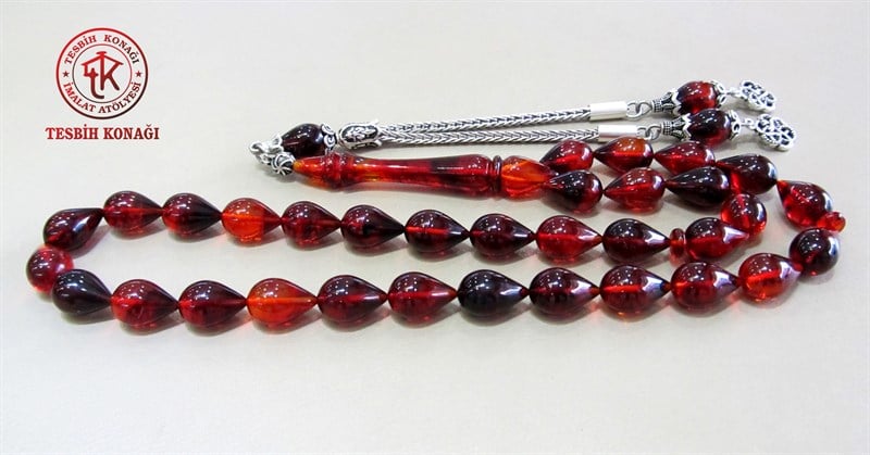 Sıkma Kehribar Tesbih