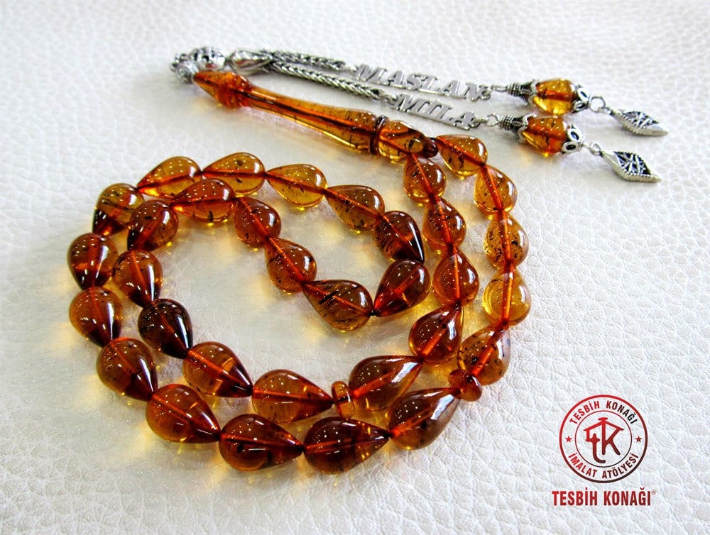 Sıkma Kehribar Tesbih