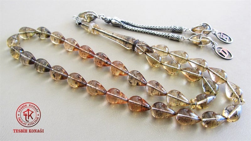 Sıkma Kehribar Tesbih