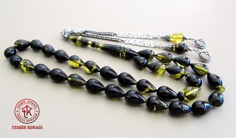 Sıkma Kehribar Tesbih