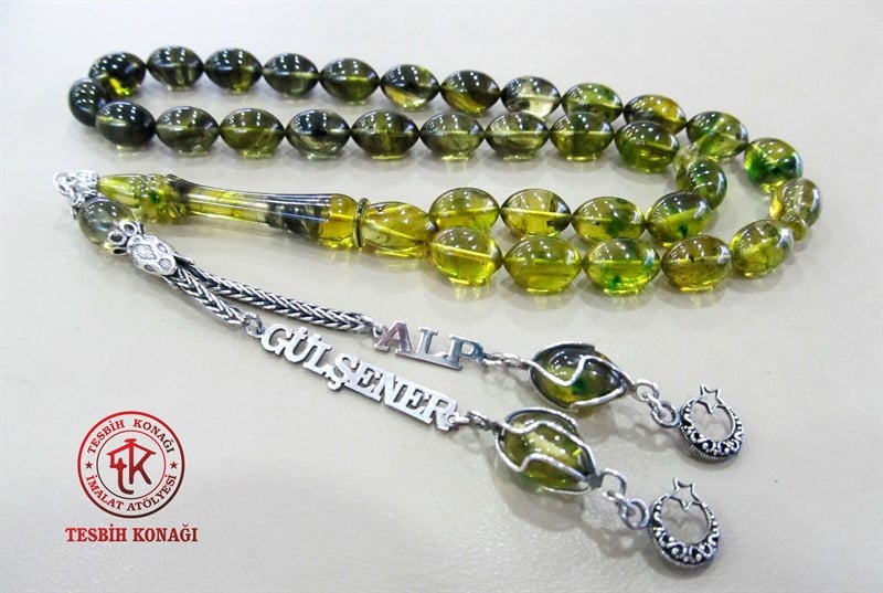 Sıkma Kehribar Tesbih