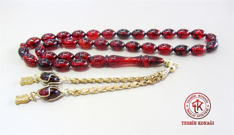 Sıkma Kehribar Tesbih