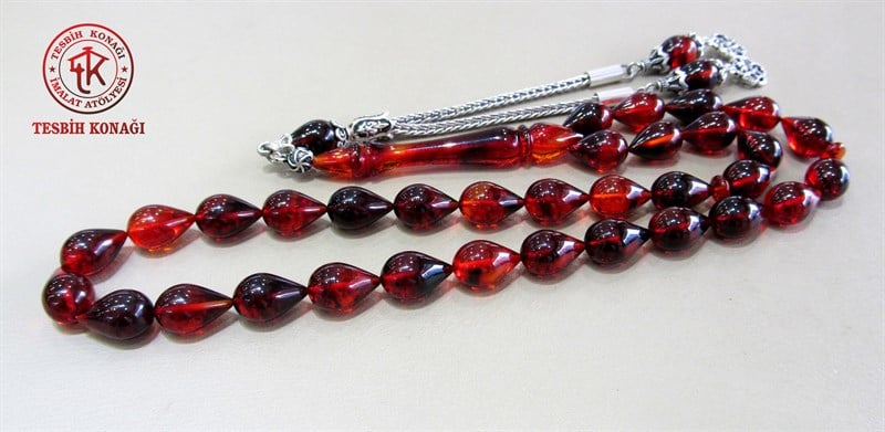 Sıkma Kehribar Tesbih