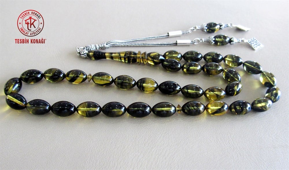 Sıkma Kehribar Tesbih