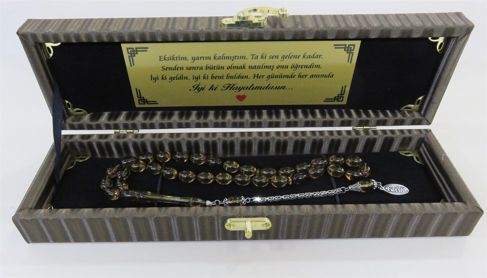 Sıkma Kehribar Tesbih