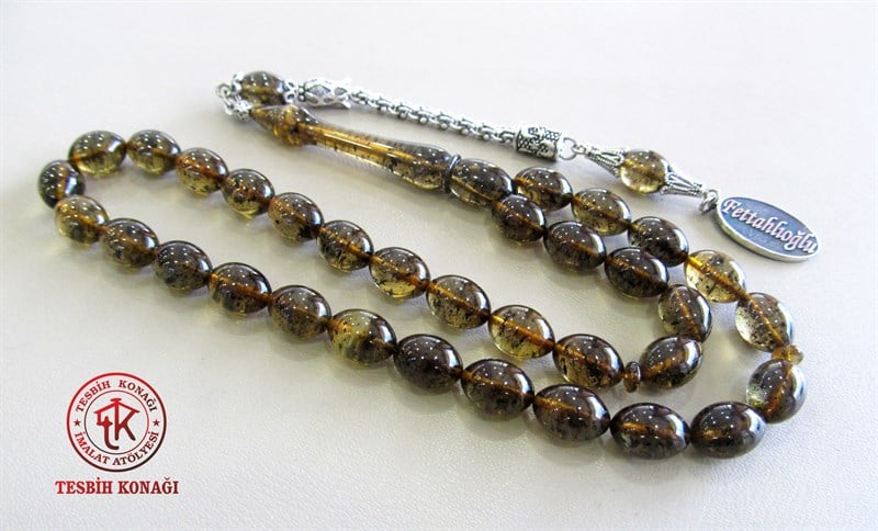 Sıkma Kehribar Tesbih