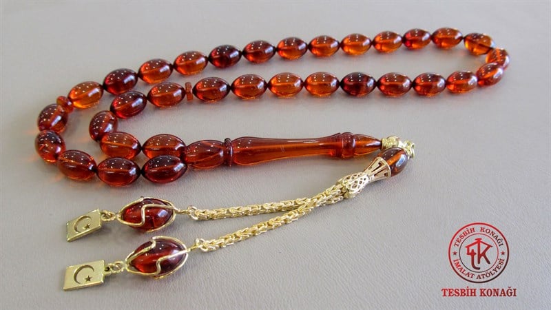 Sıkma Kehribar Tesbih