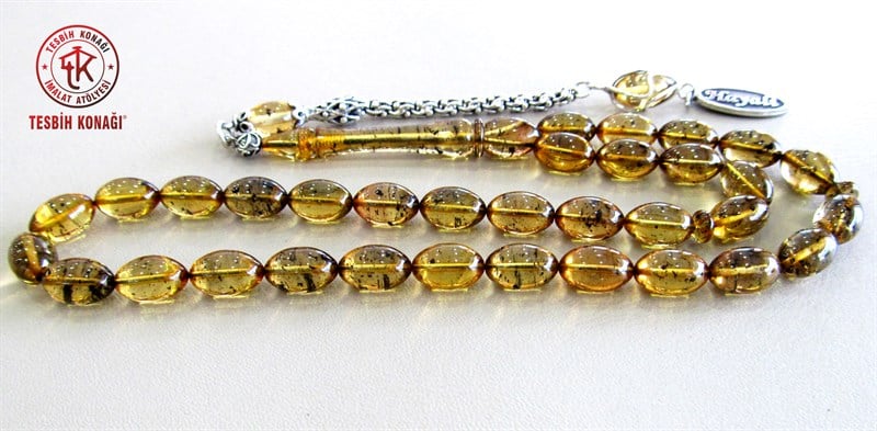 Sıkma Kehribar Tesbih