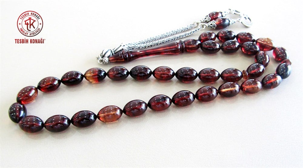 Sıkma Kehribar Tesbih