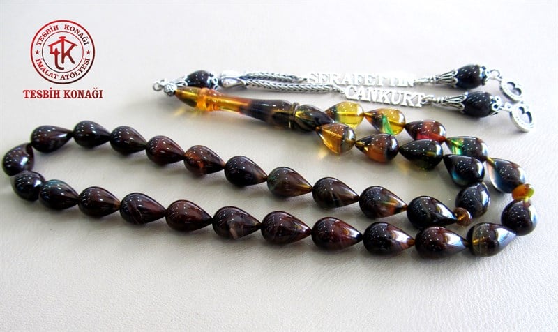 Sıkma Kehribar Tesbih