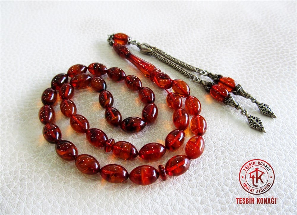 Sıkma Kehribar Tesbih