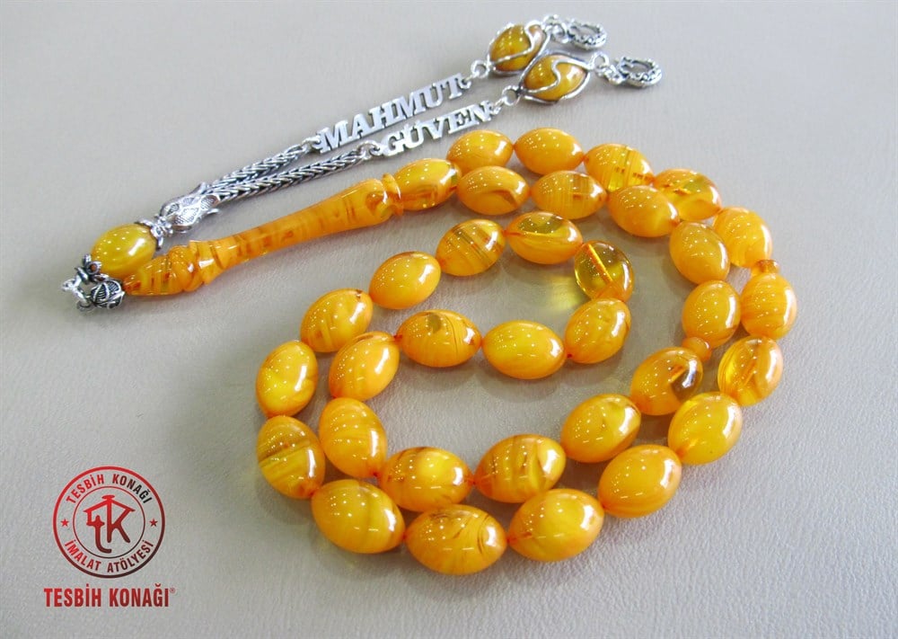 Sıkma Kehribar Tesbih