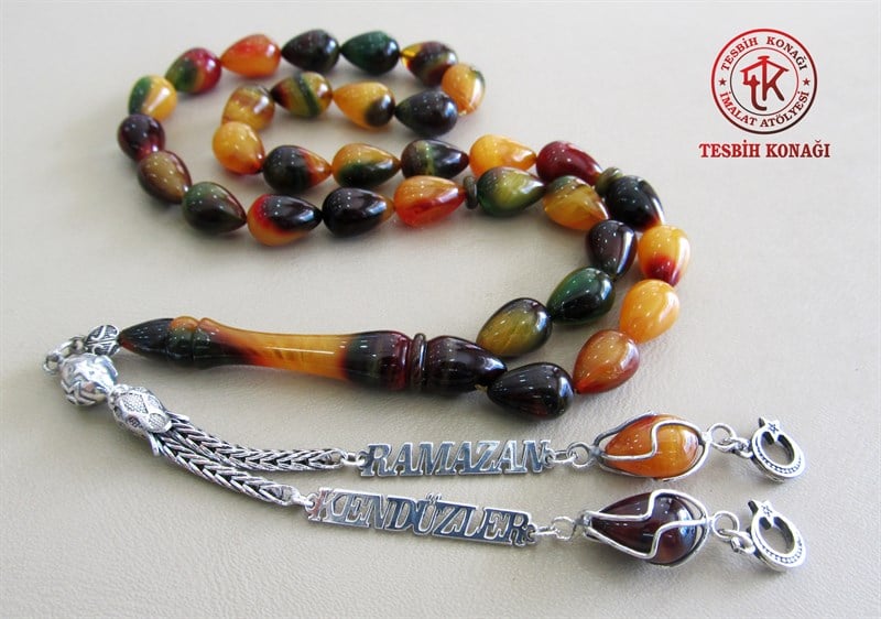 Sıkma Kehribar Tesbih