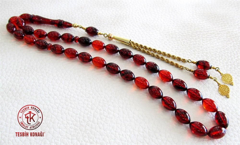 Sıkma Kehribar Tesbih