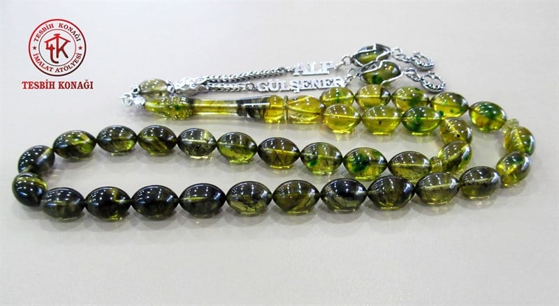 Sıkma Kehribar Tesbih