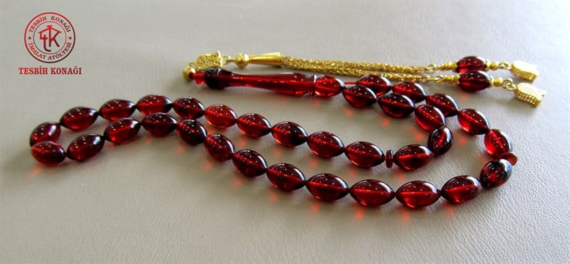 Sıkma Kehribar Tesbih