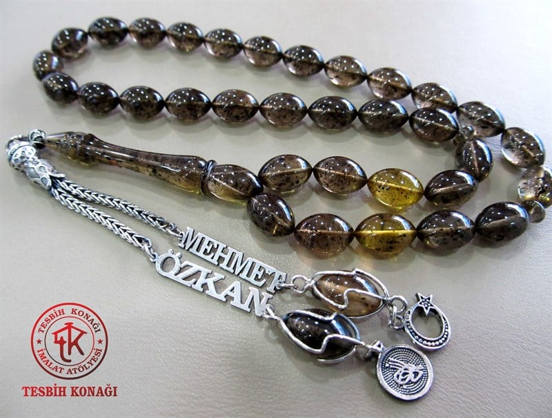 Sıkma Kehribar Tesbih