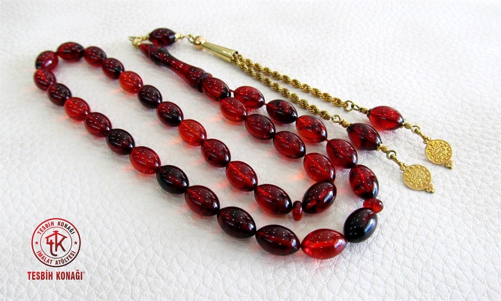 Sıkma Kehribar Tesbih