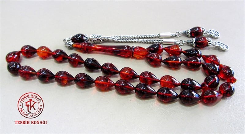 Sıkma Kehribar Tesbih