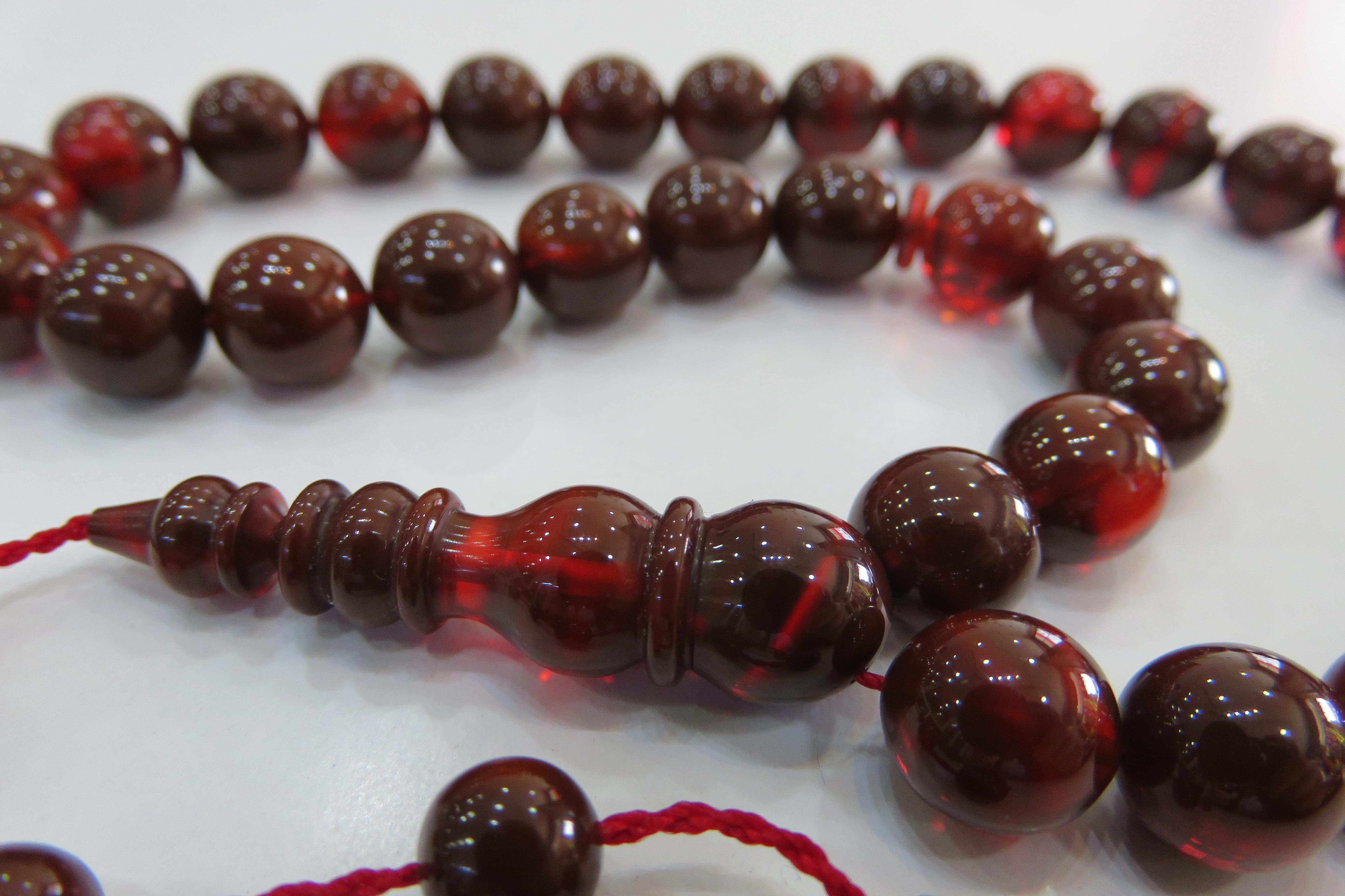 Sıkma Kehribar Tesbih