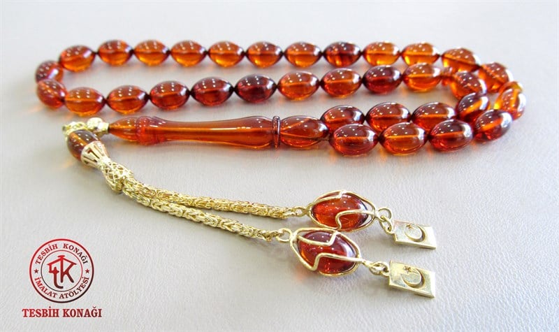 Sıkma Kehribar Tesbih