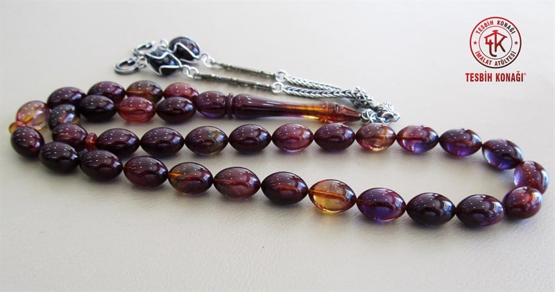 Sıkma Kehribar Tesbih