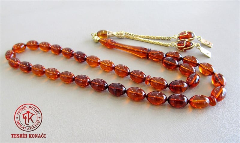 Sıkma Kehribar Tesbih